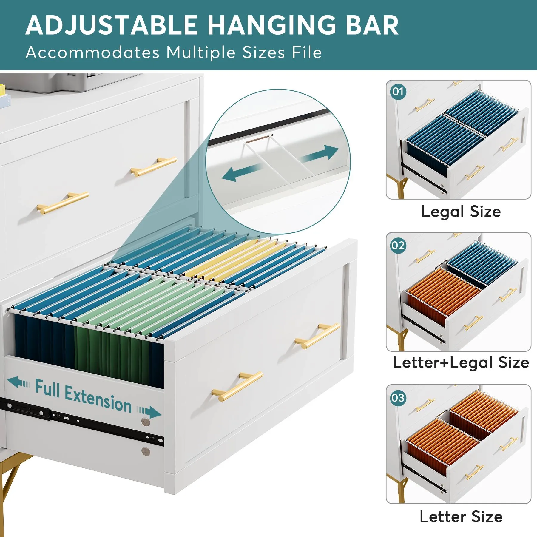 2-Drawer File Cabinet, Lateral Storage Cabinet Printer Stand