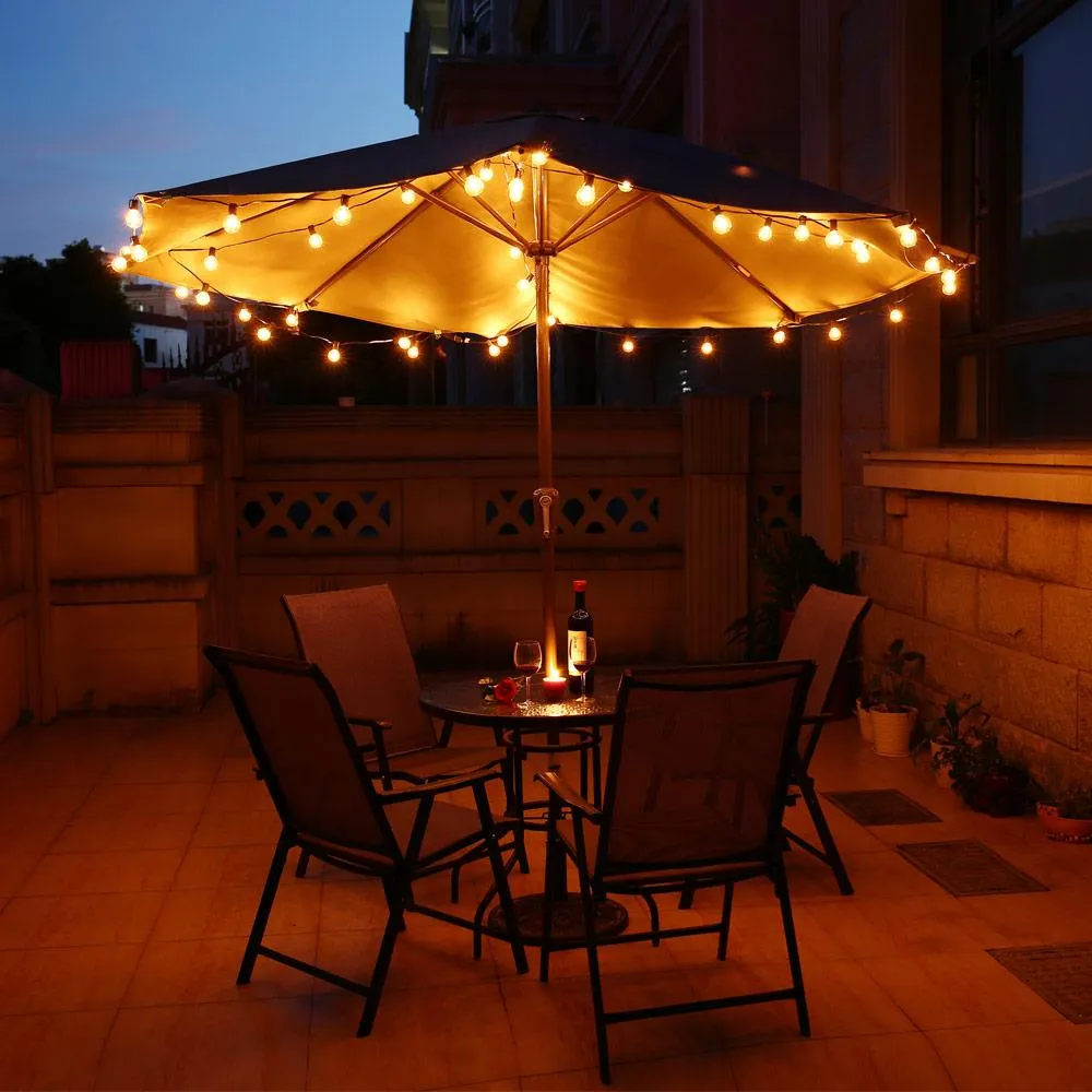 25Ft G40 Bulb Globe Patio String Lights With Clear Bulb Outdoor Patio Lights Christmas, Birthday, Wedding, Party, Decoration Beautiful Lights