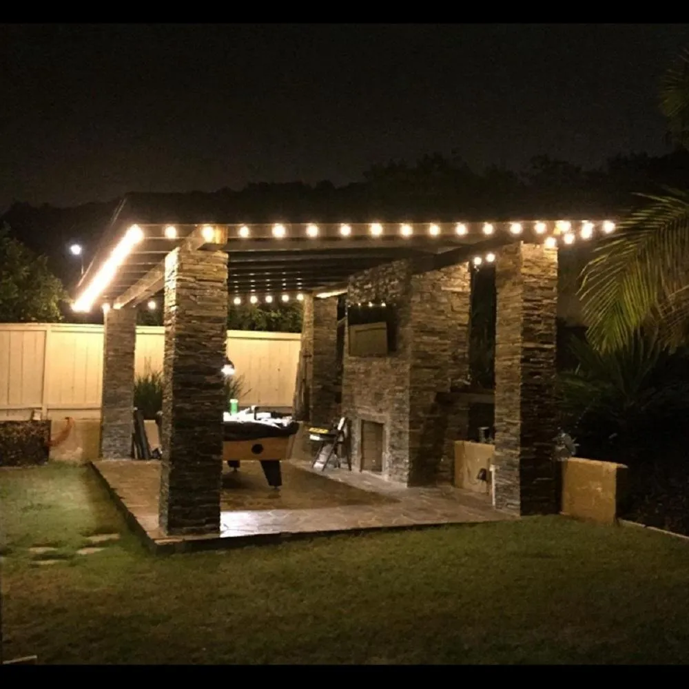 25Ft G40 Bulb Globe Patio String Lights With Clear Bulb Outdoor Patio Lights Christmas, Birthday, Wedding, Party, Decoration Beautiful Lights