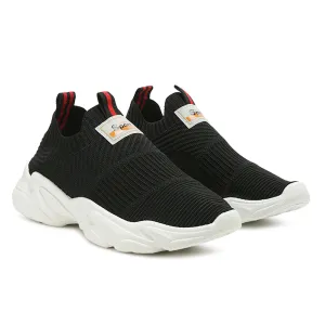 Active Knitted Running Shoes in Black