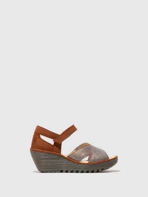 Ankle Strap Sandals YENT365FLY BRONZE/TAN