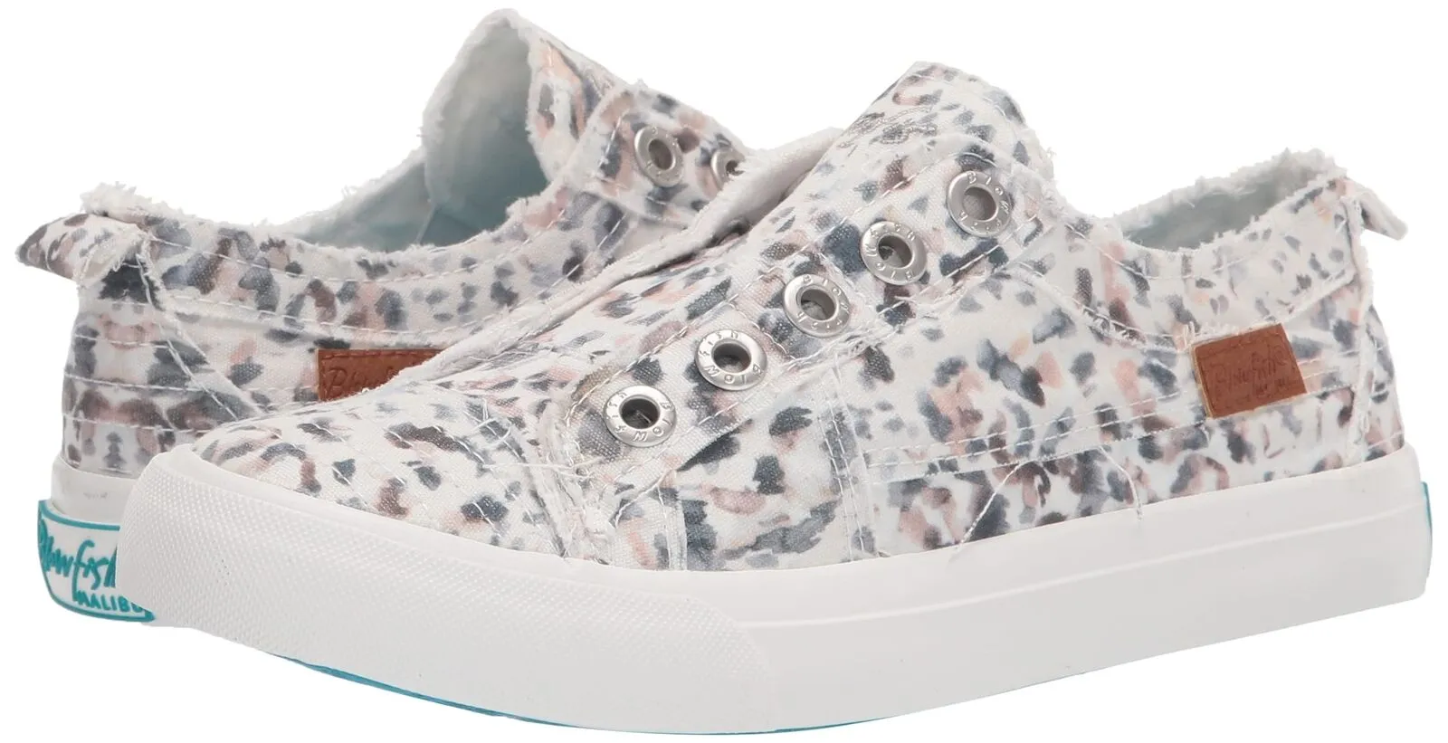 Blowfish Malibu Play Off White Rainforest Leopard Slip On Comfort Sneakers Shoe