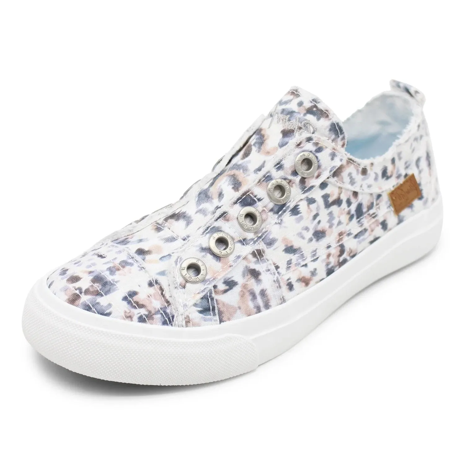 Blowfish Malibu Play Off White Rainforest Leopard Slip On Comfort Sneakers Shoe