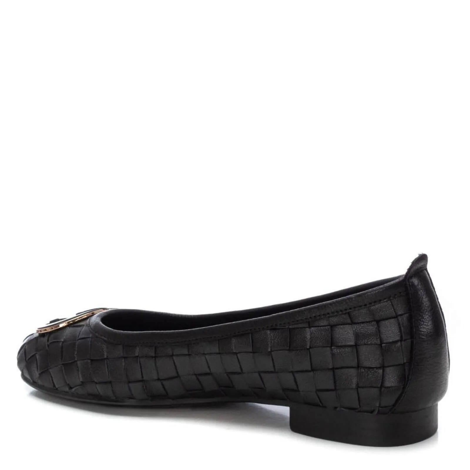 Carmela Black Leather Classic Ballet Flats