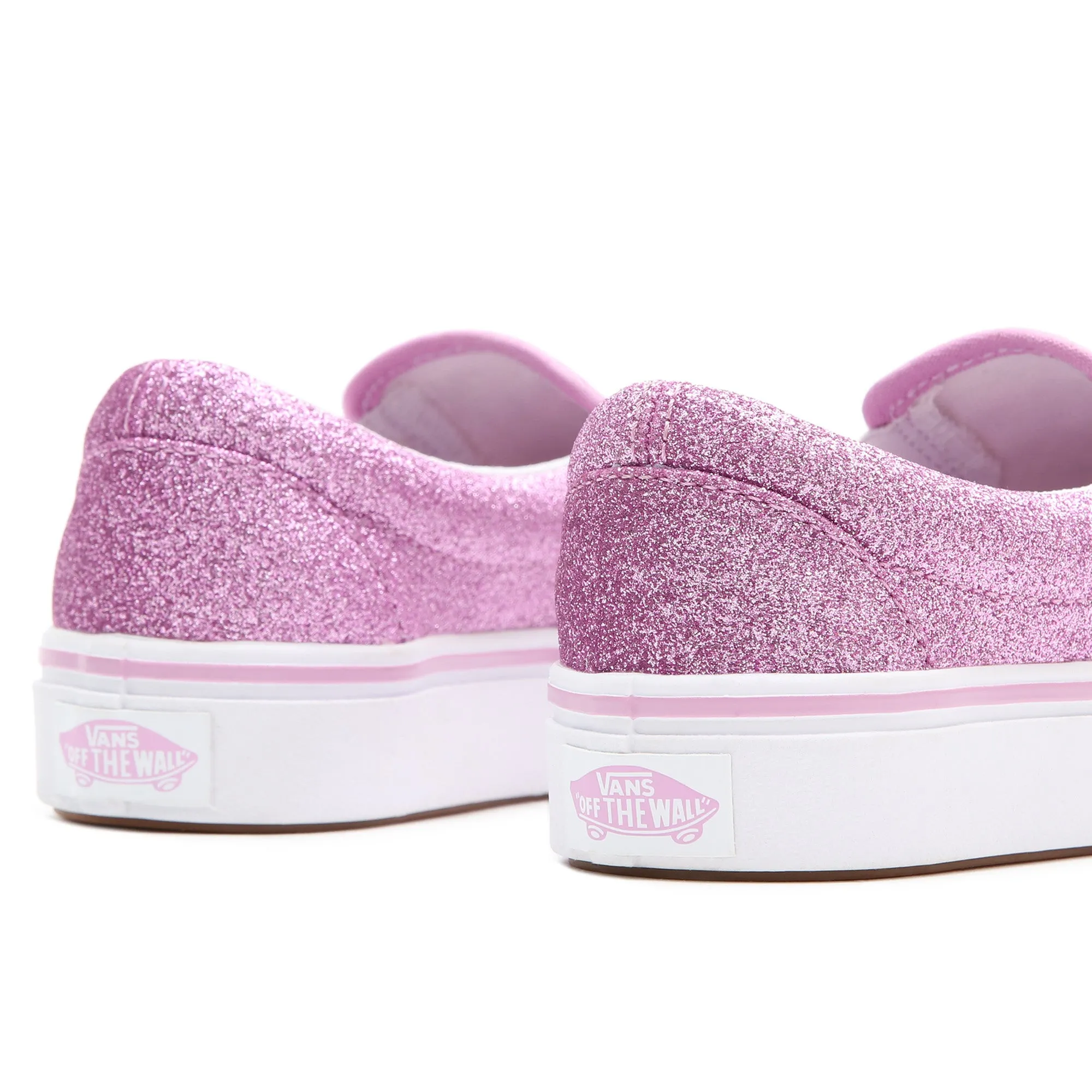 Comfy Cush Slip-On V - Glitter Orchid/True White