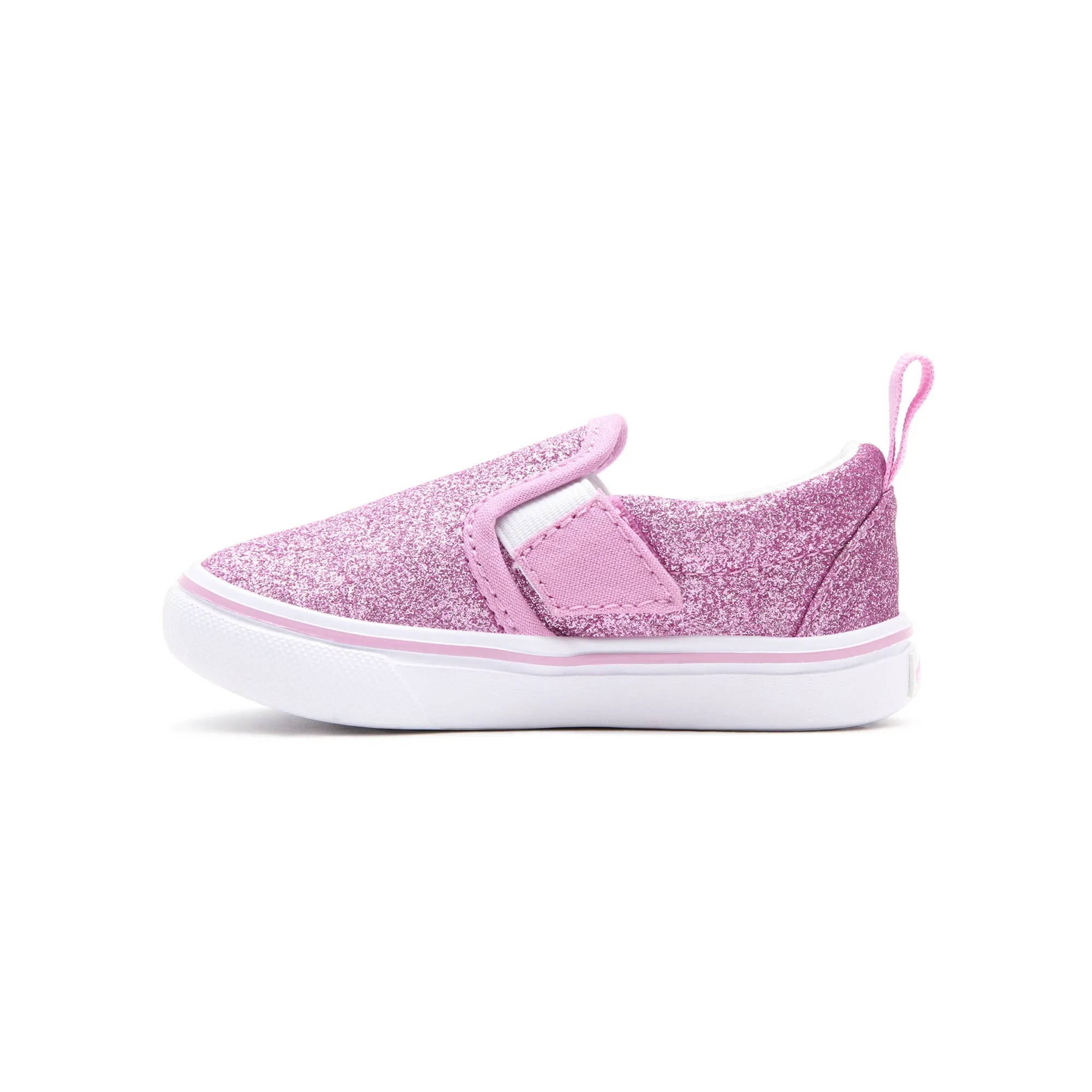 Comfy Cush Slip-On V - Glitter Orchid/True White