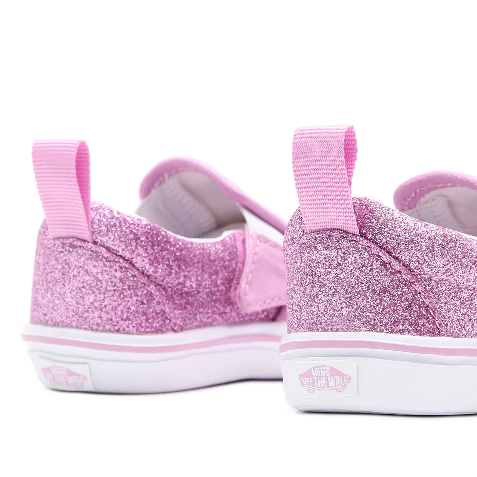 Comfy Cush Slip-On V - Glitter Orchid/True White