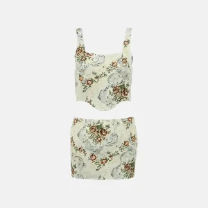 Céramique Finesse Set – Baroque print – Short skirt set