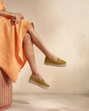 Double Sole Khaki Green Espadrilles