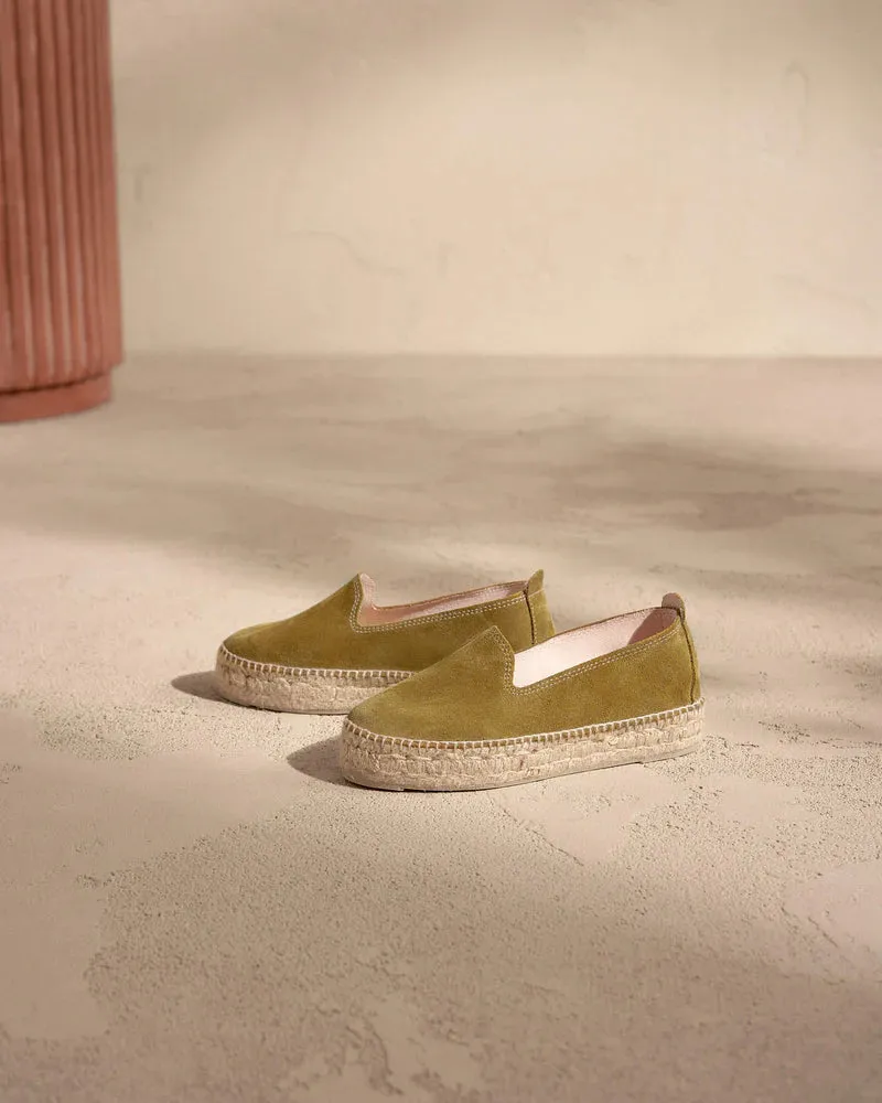 Double Sole Khaki Green Espadrilles