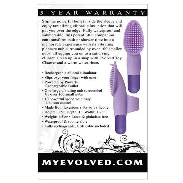 Evolved Fingerific Rechargeable Bullet with Finger Vibe Sleeve