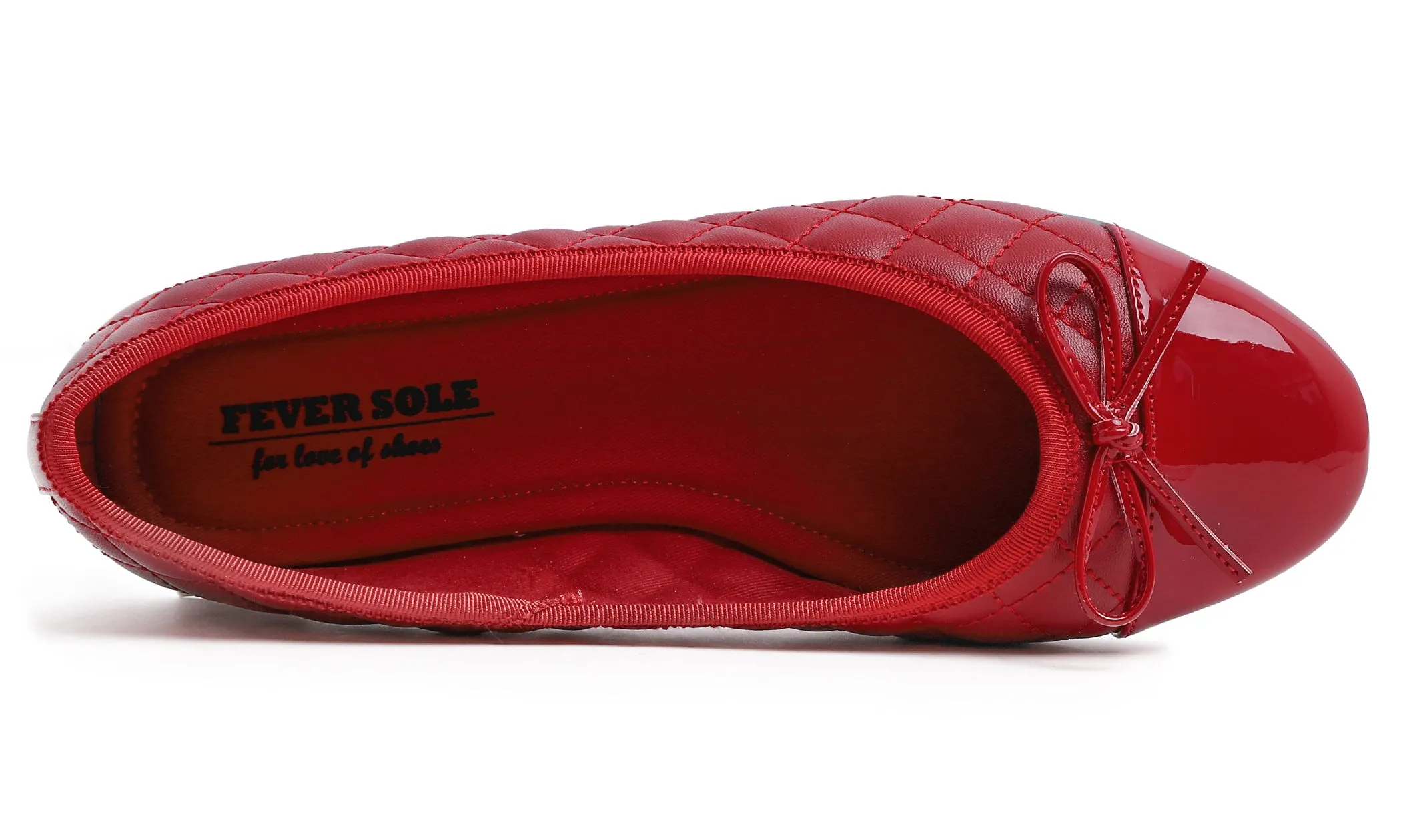 Feversole Women's Bow Tie Fashion Dress Slip On Shoes Round Toe Ballet Flat Quilted Toe Cap