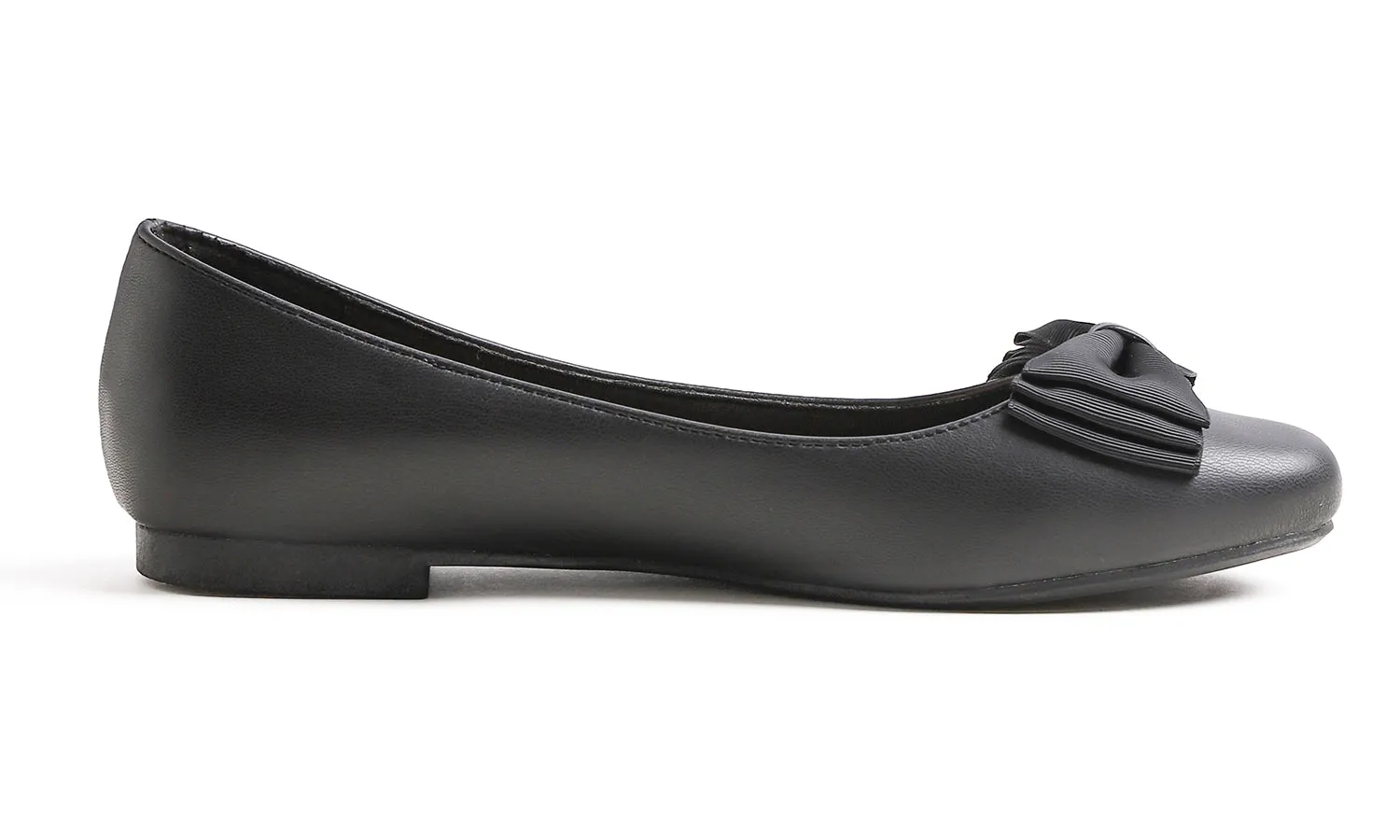 Feversole Women's Round Toe Cute Bow Trim Ballet Flats