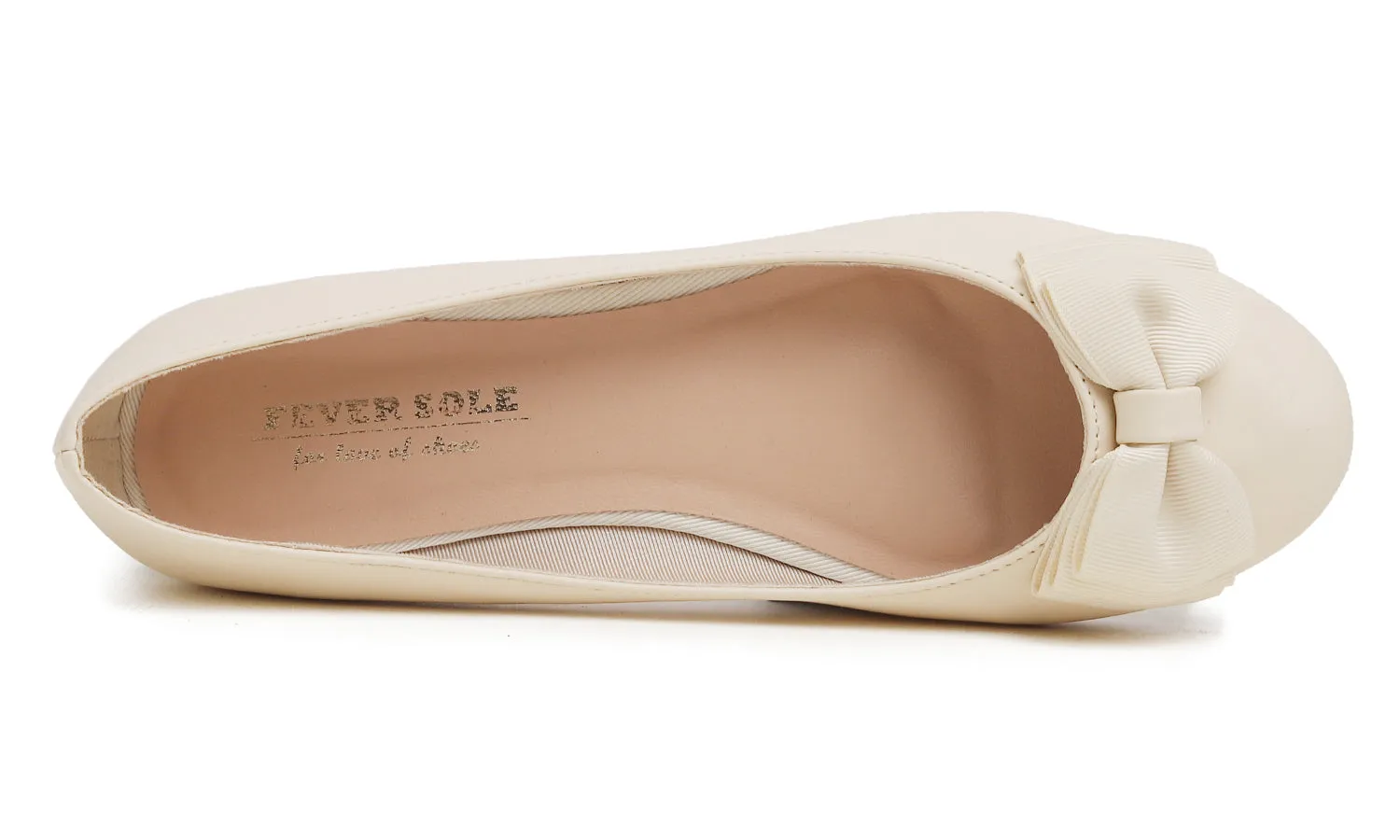 Feversole Women's Round Toe Cute Bow Trim Ballet Flats