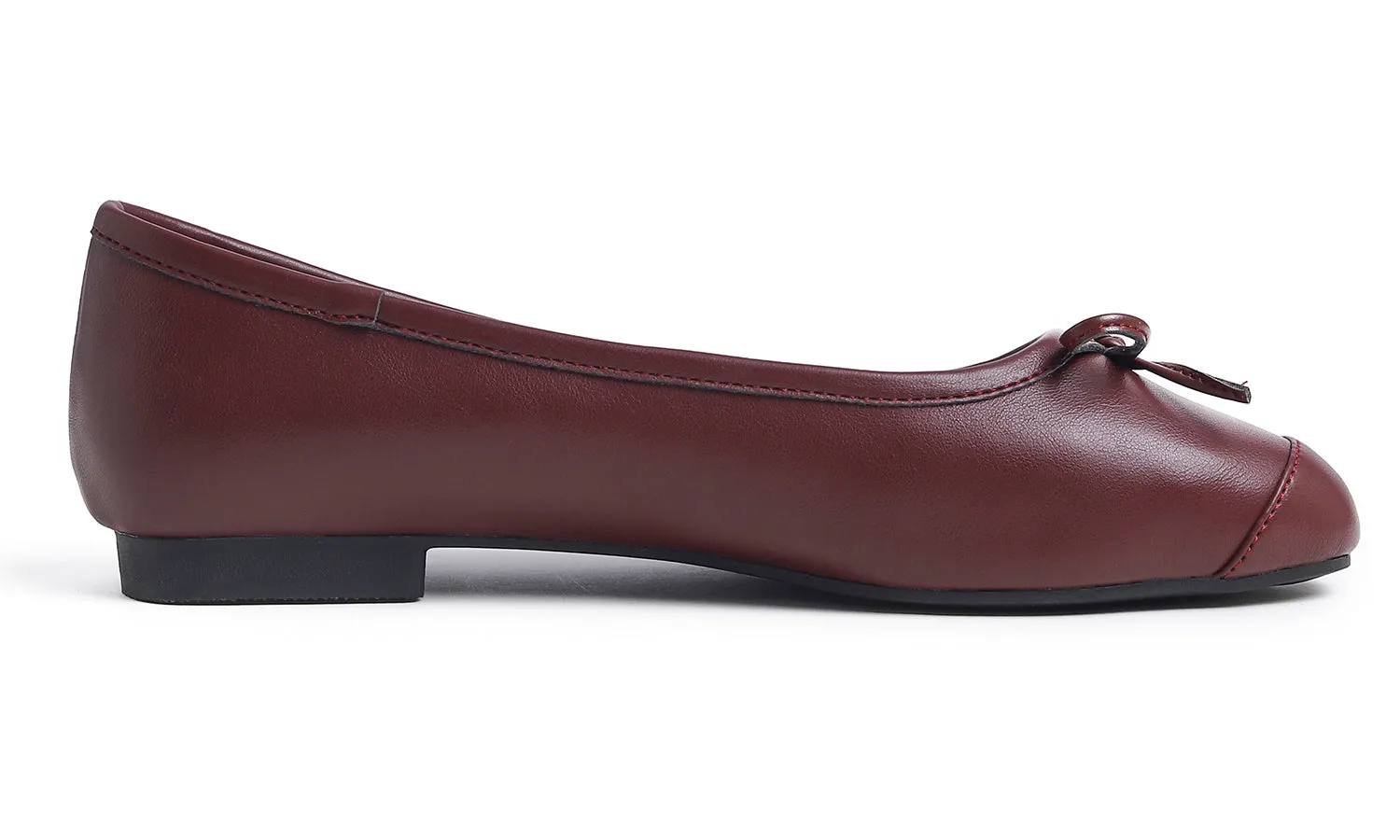 Feversole Women's Square Toe Fashion Bow Tie Dress Slip On Ballet Flats Vegan Leather