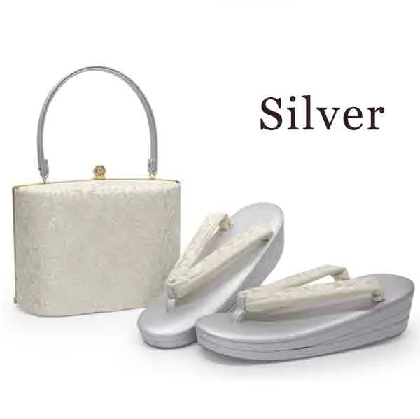 Formal Zori Sandals and Bag Set for TEA ceremony【Gold / Silver】S/M/L/LL