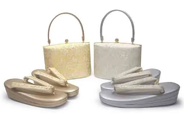 Formal Zori Sandals and Bag Set for TEA ceremony【Gold / Silver】S/M/L/LL