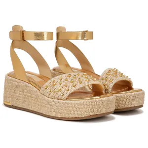 Franco Sarto Women's Terry Cork Platform Sandals Natural Raffia