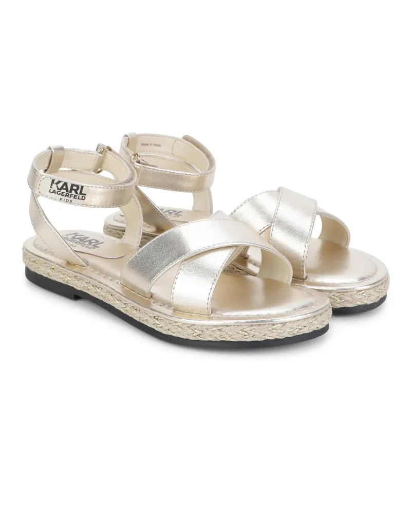 Girls Gold Sandals