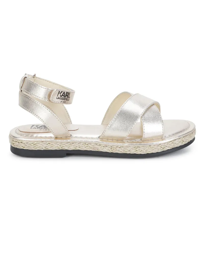 Girls Gold Sandals