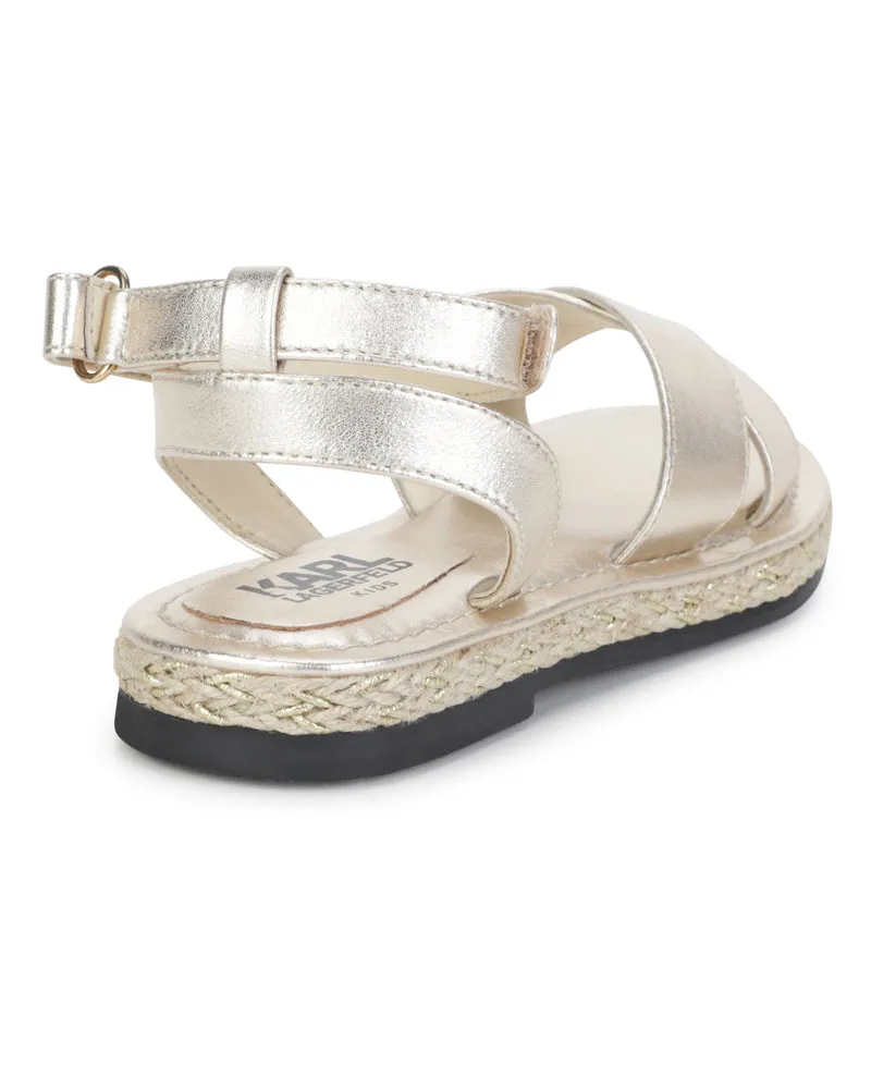 Girls Gold Sandals