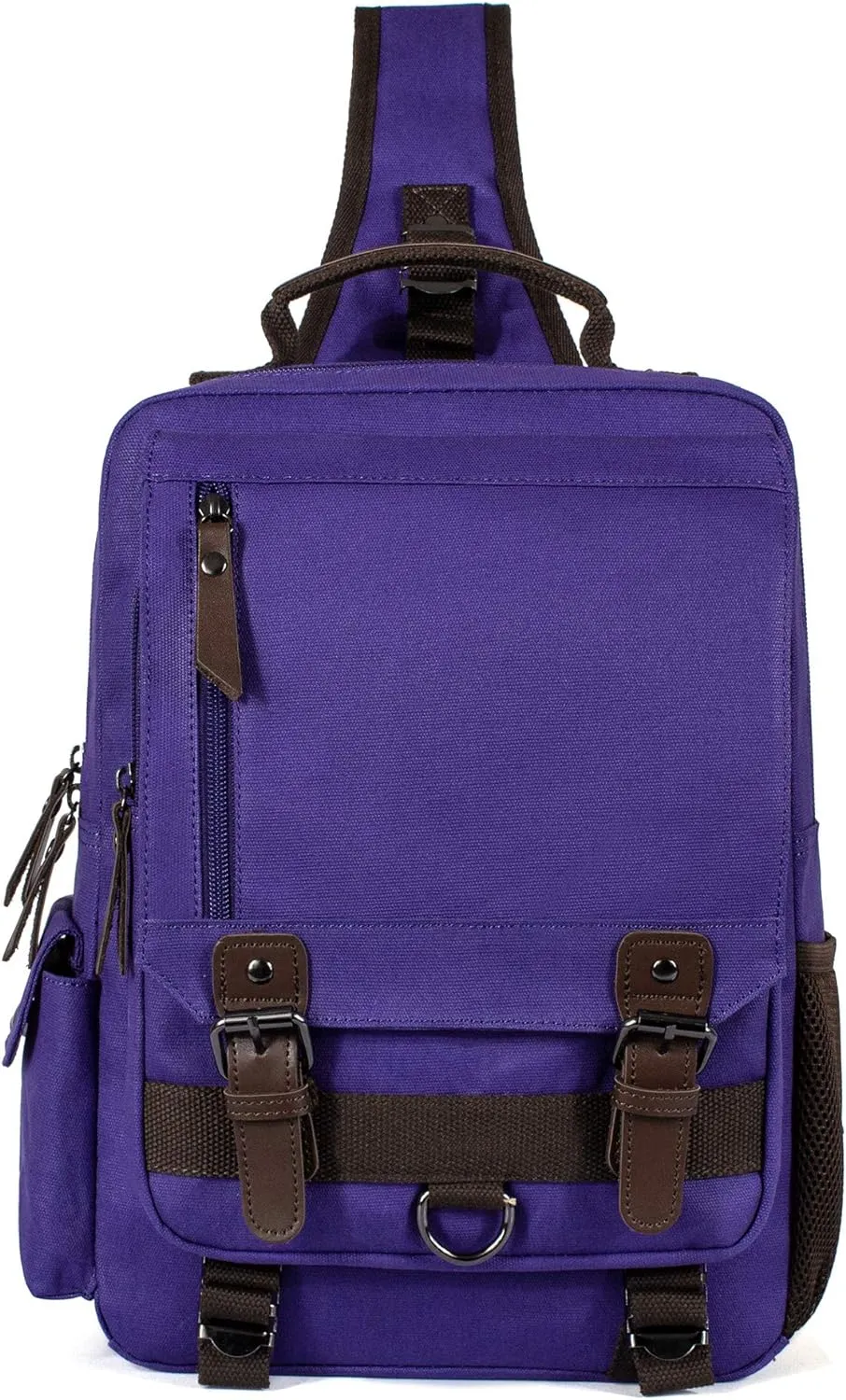 Leaper Canvas Messenger Bag Sling Bag Cross Body Bag Shoulder Bag Black, L