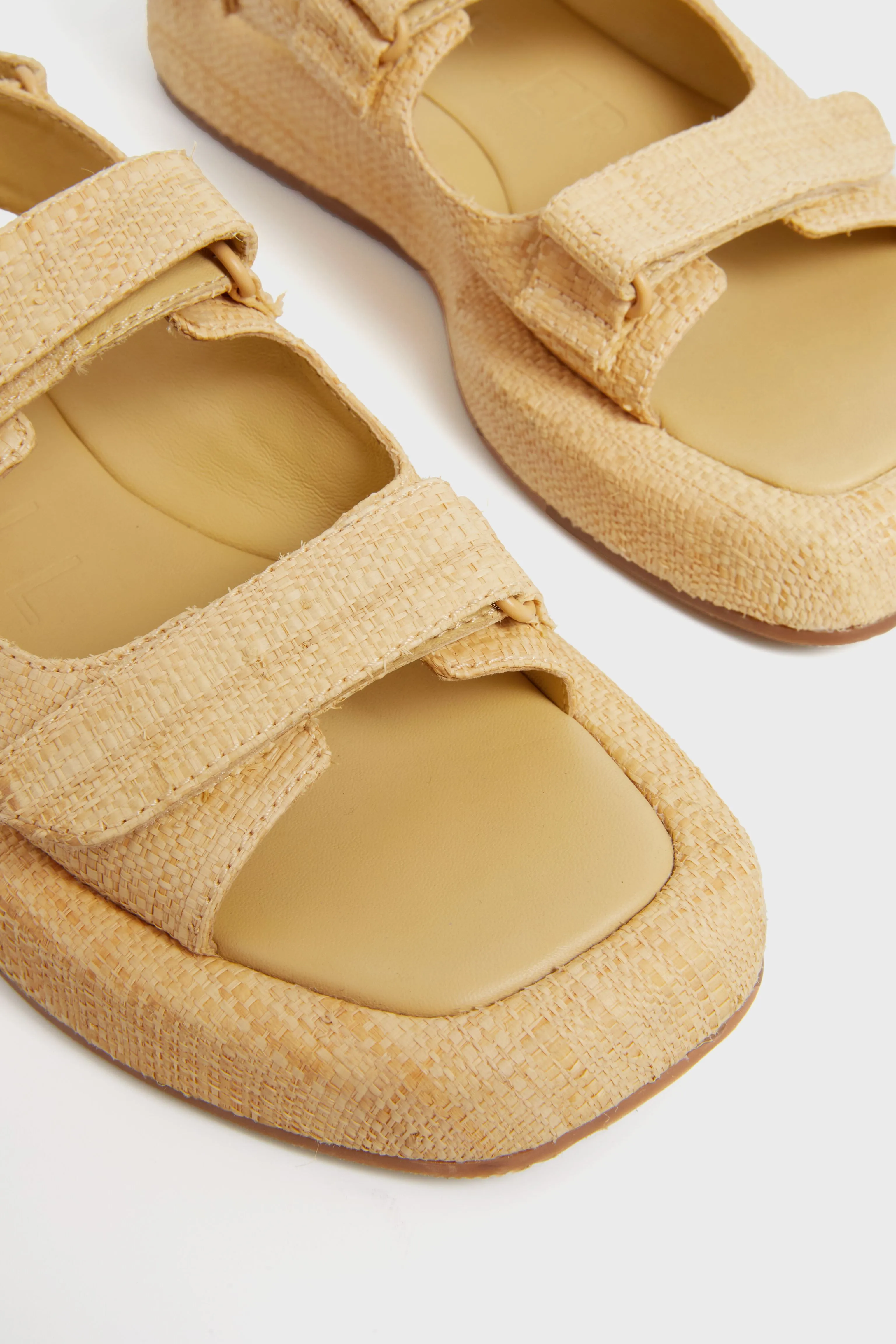 Natural Straw Blaise Two Band Platform Sandal