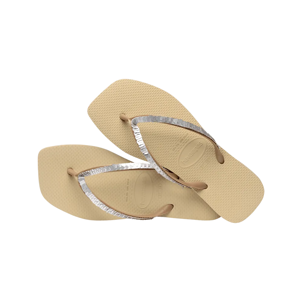 Slim Square Magic Sequin Flip Flop