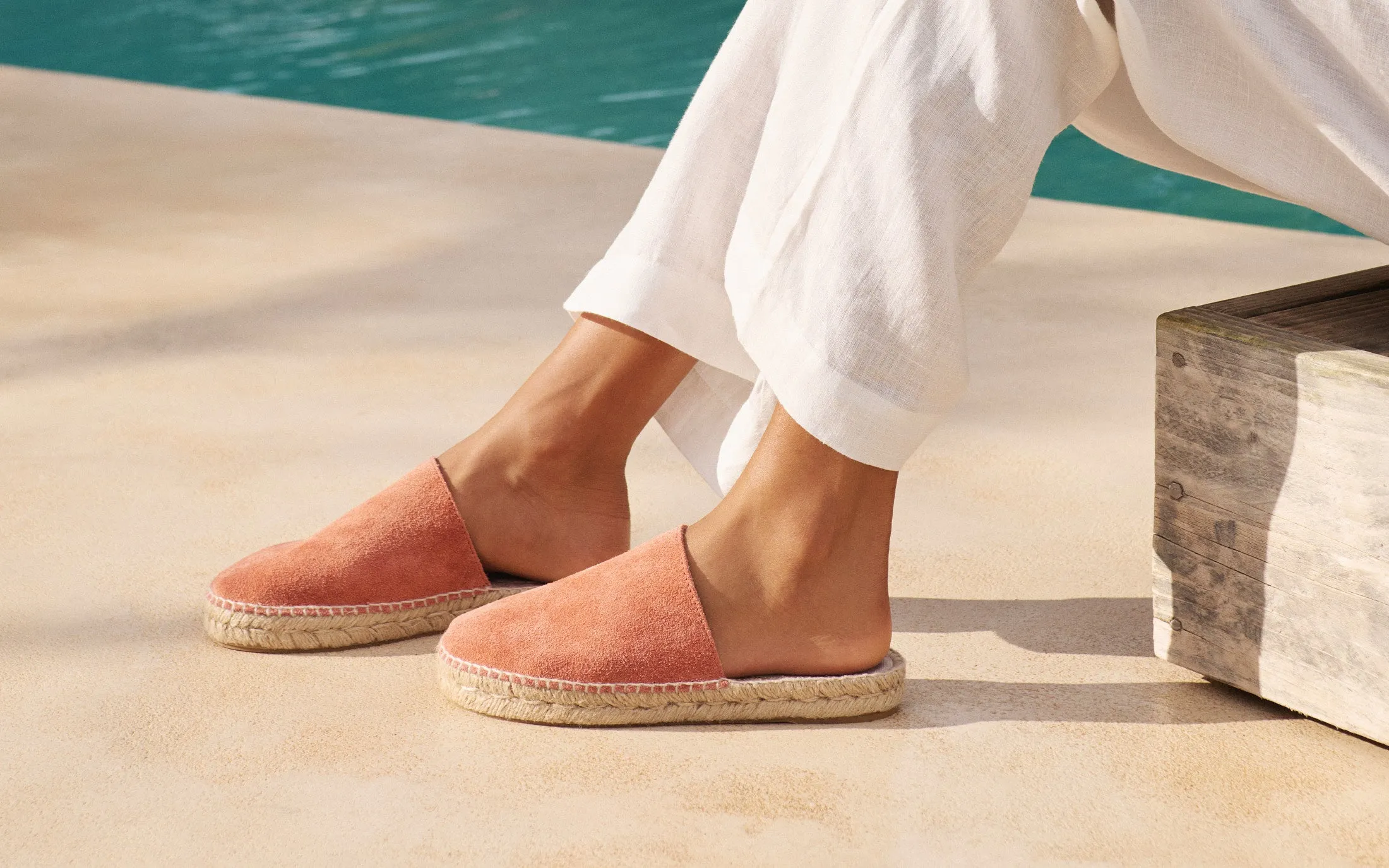 Suede Chunky Mules - R70MH - Hamptons Terracotta