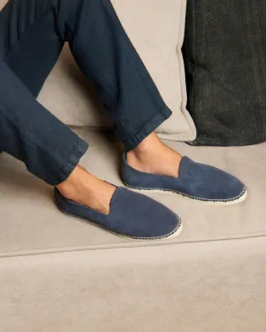 Suede With Faux Fur Flat Espadrilles - K15CF - Cortina Patriot Blue