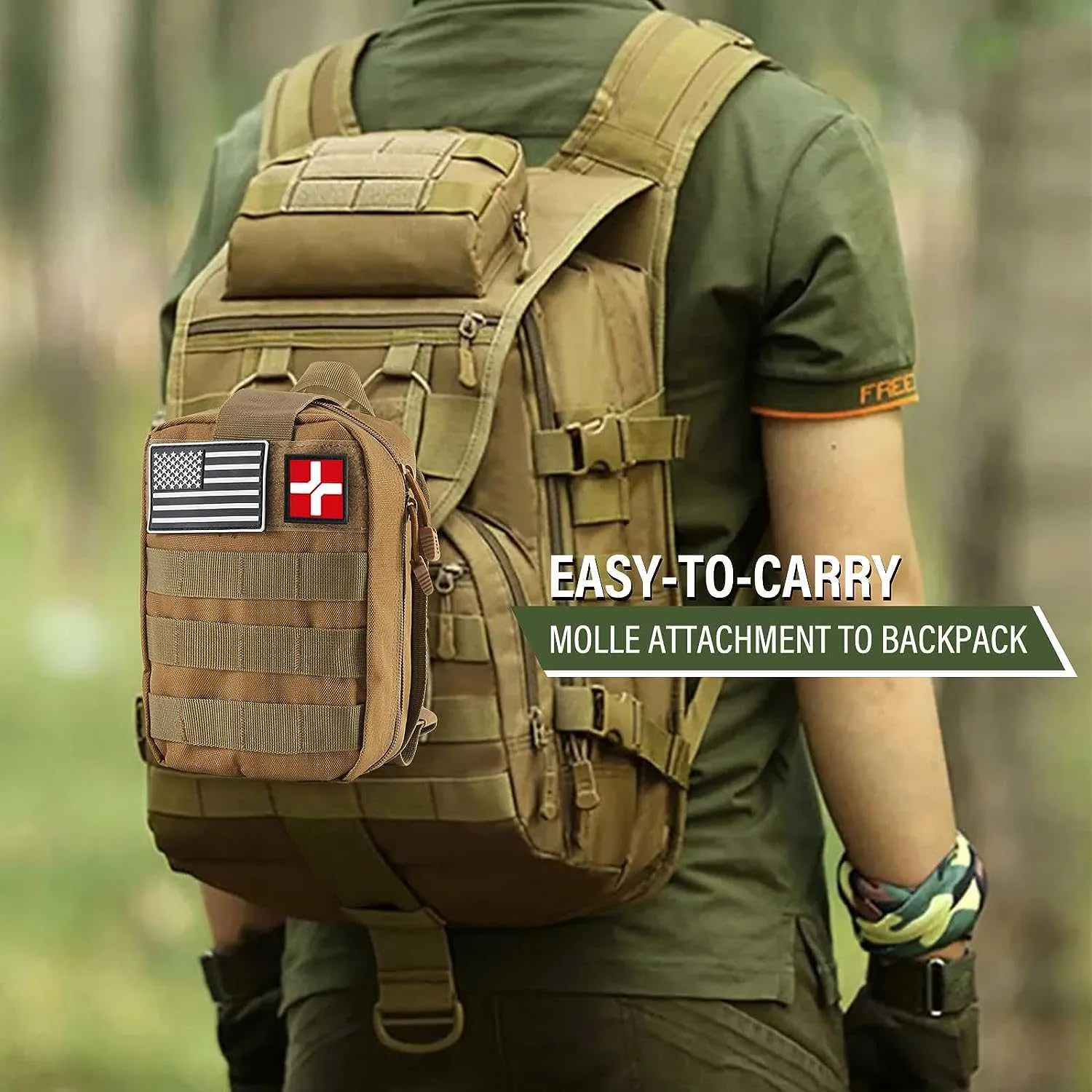 Survival First Aid Kit, Molle Medical Pouch 282PCS