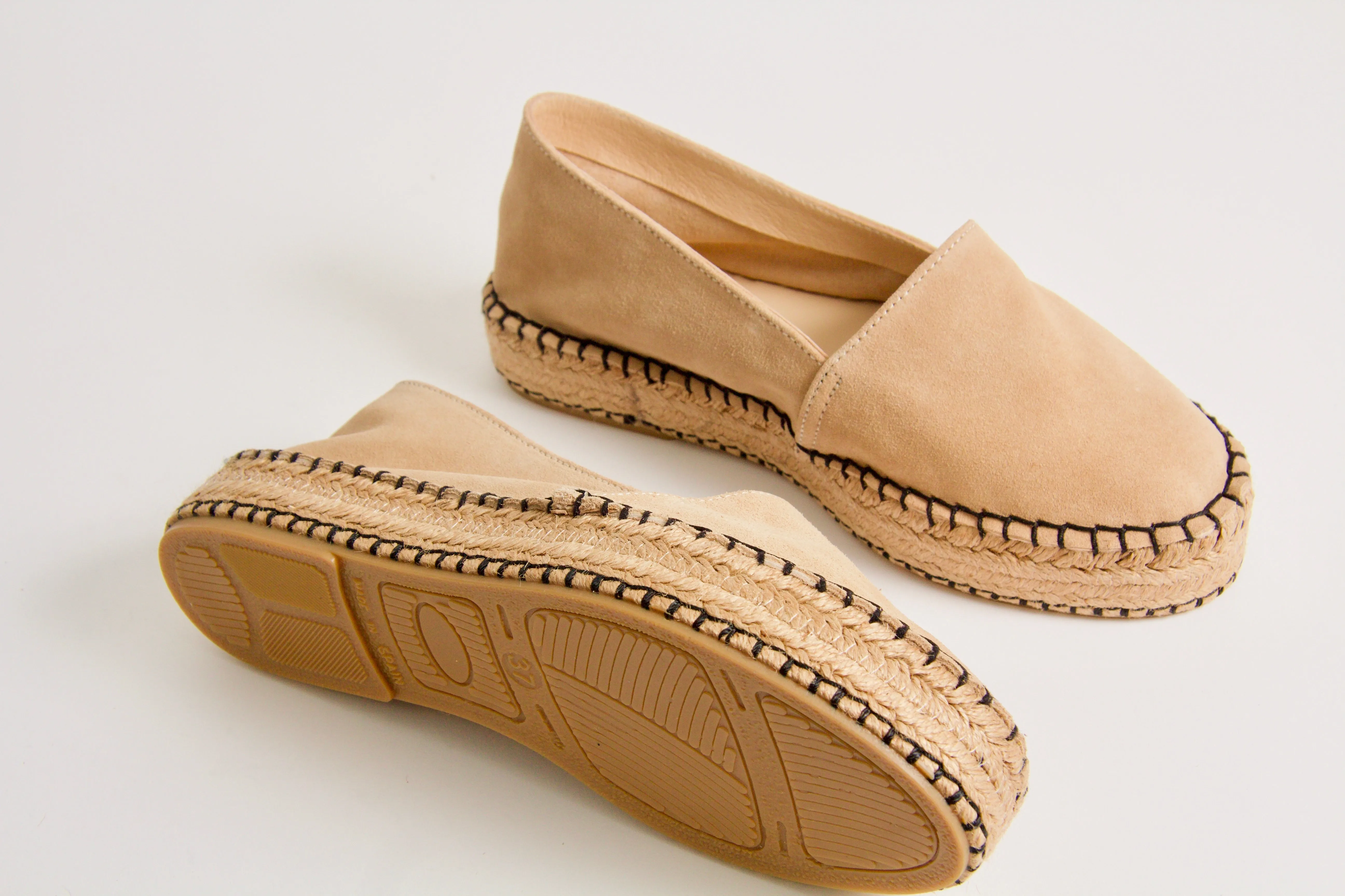 Valentina Beige Suede Espadrilles