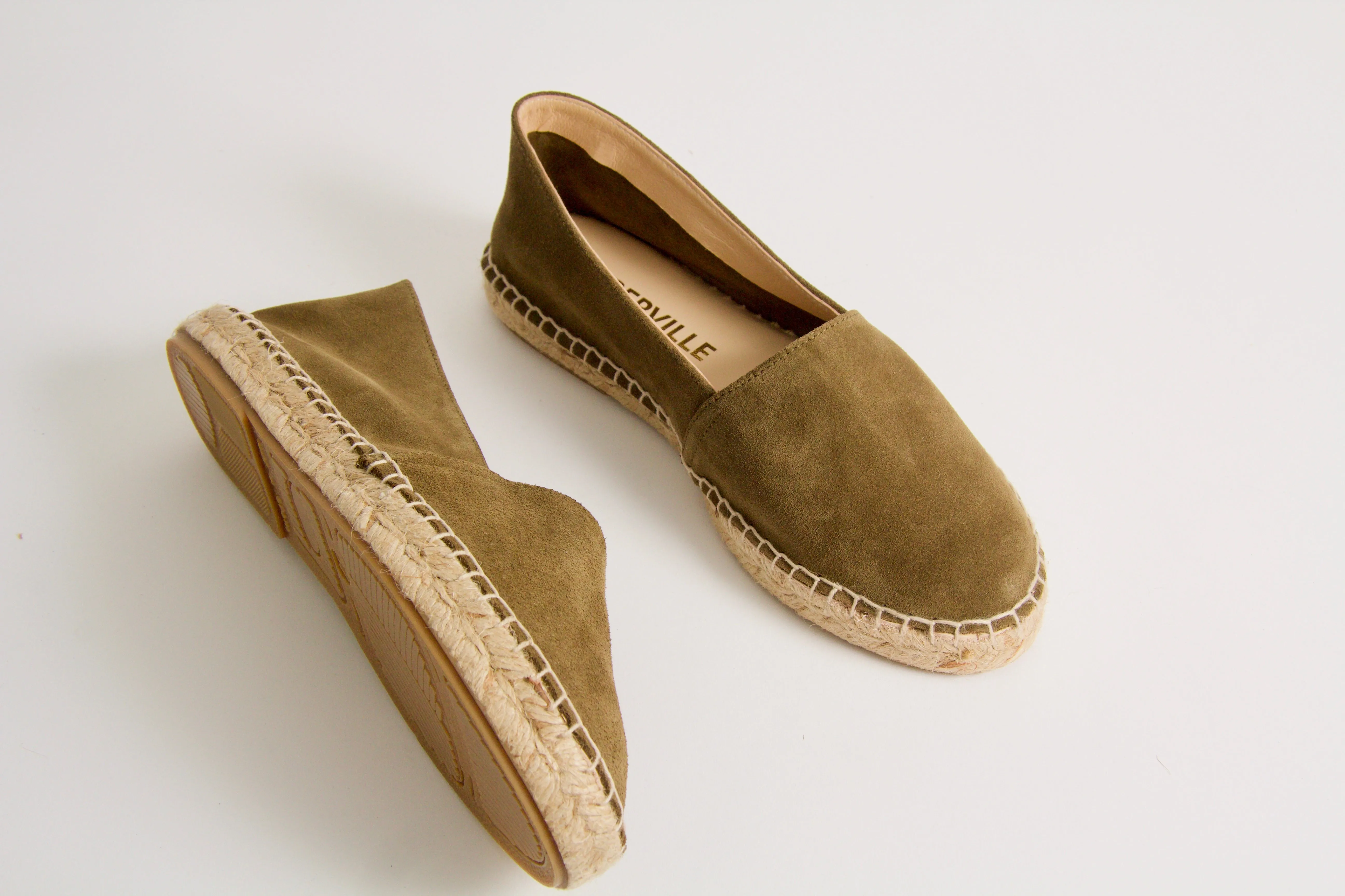 Vera Kaki Suede Espadrilles