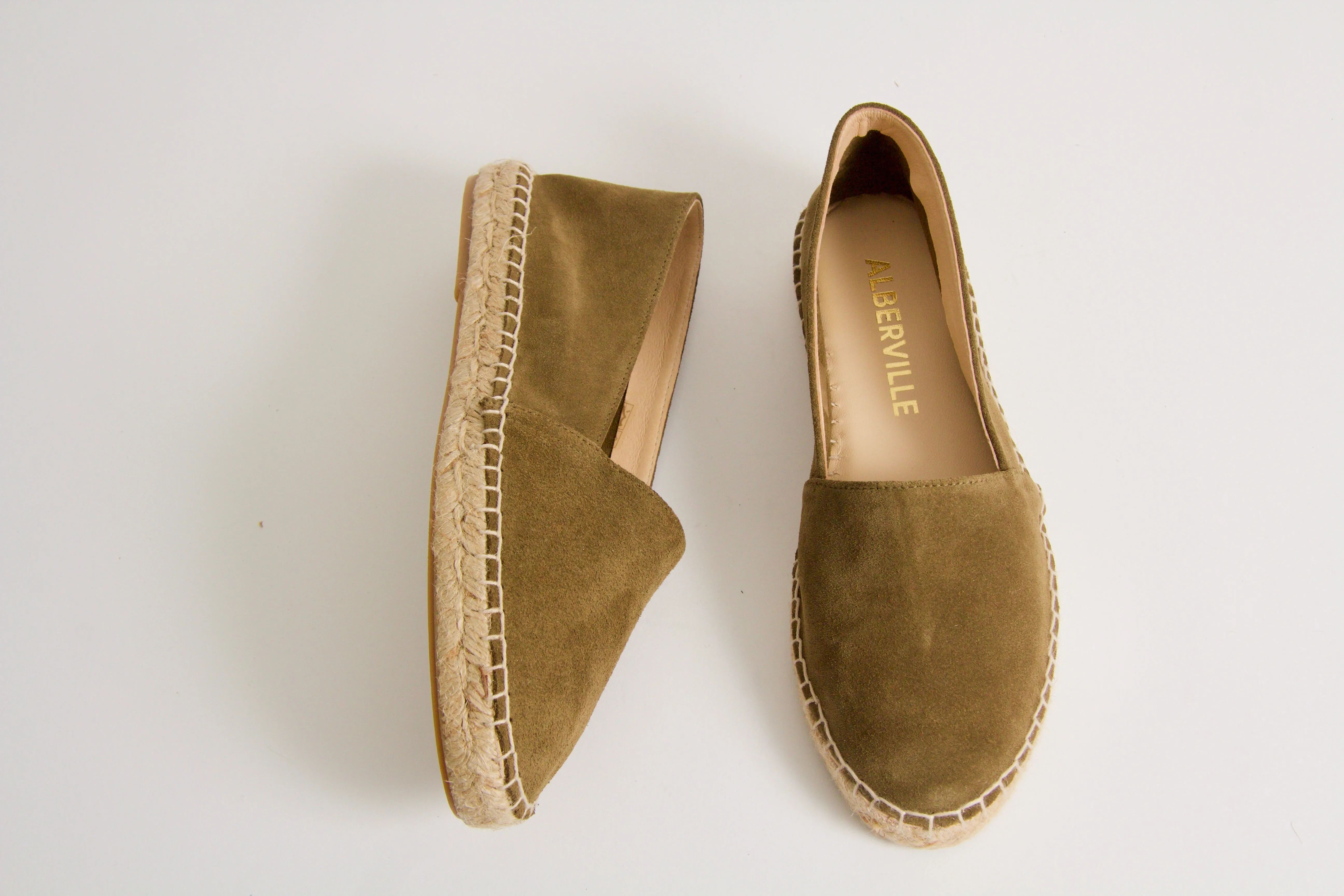 Vera Kaki Suede Espadrilles