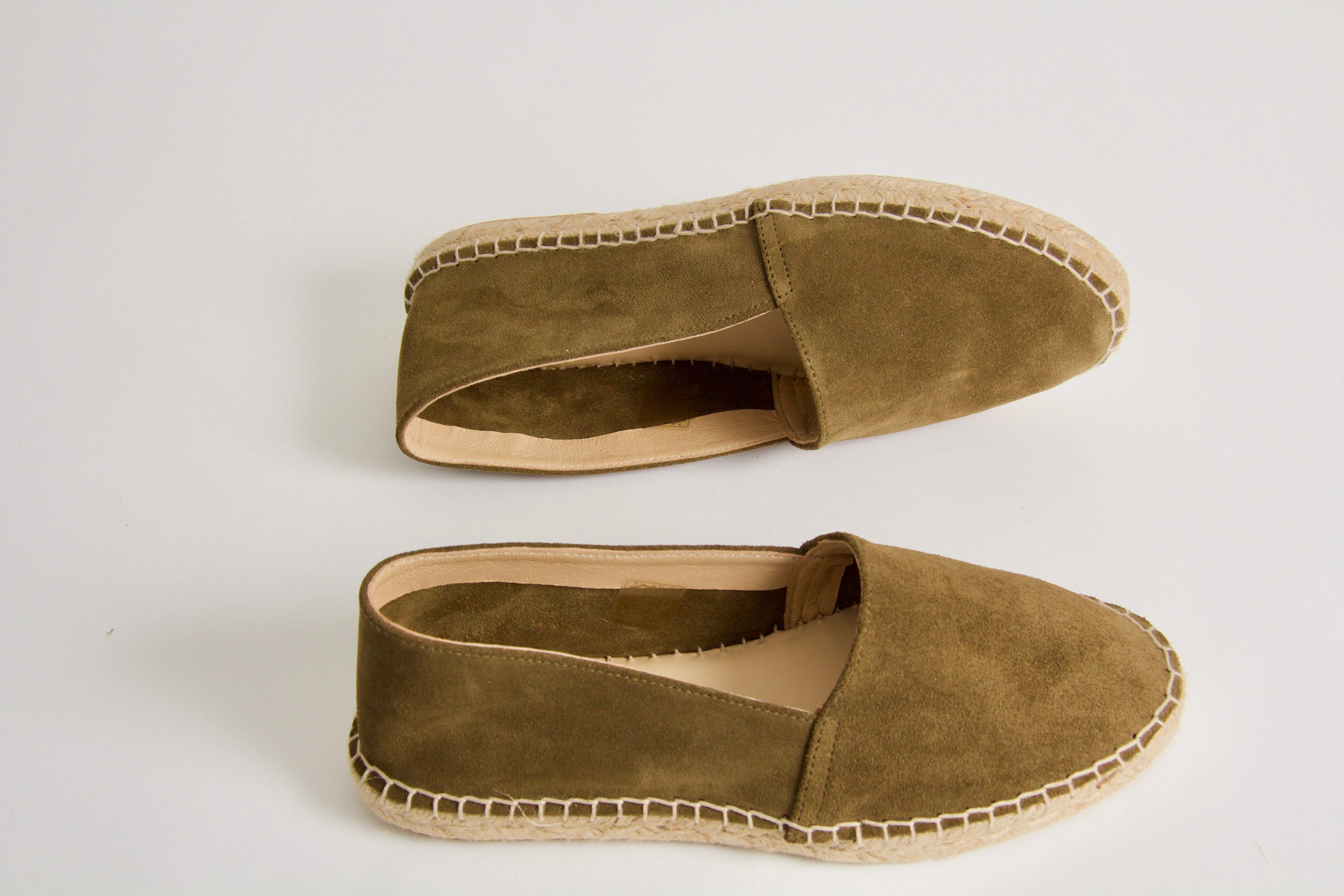 Vera Kaki Suede Espadrilles