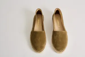 Vera Kaki Suede Espadrilles
