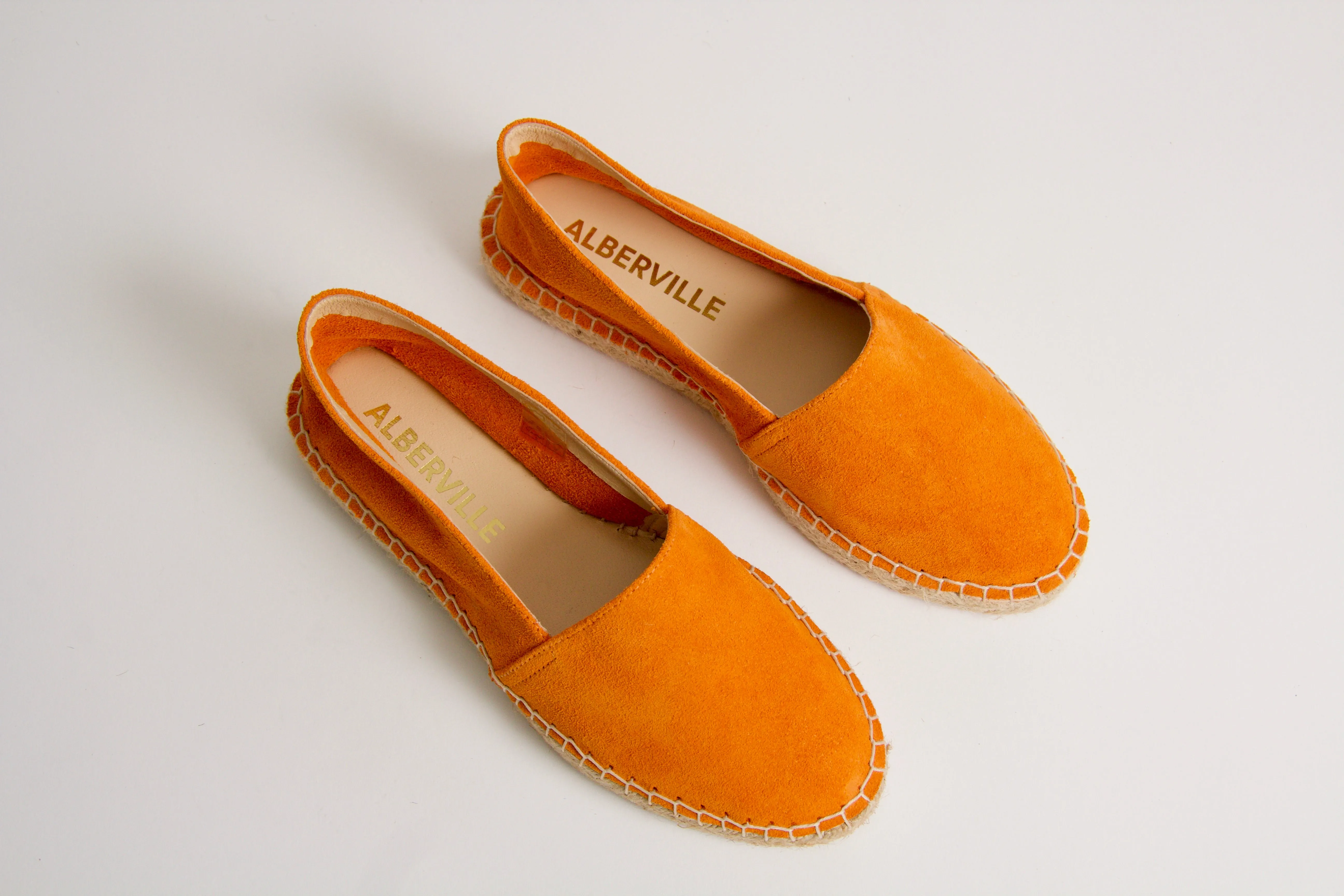 Vera Orange Suede Espadrilles