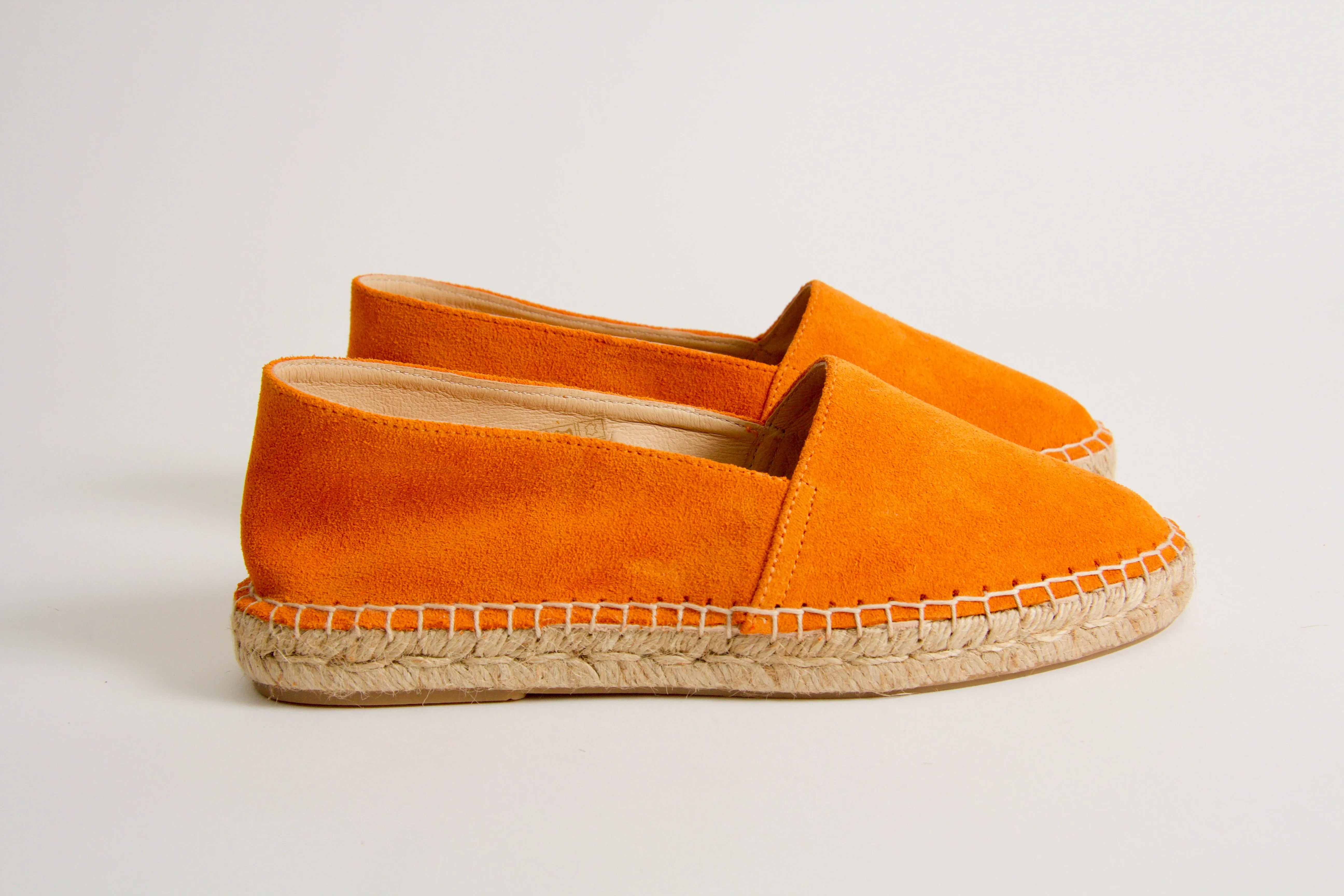 Vera Orange Suede Espadrilles