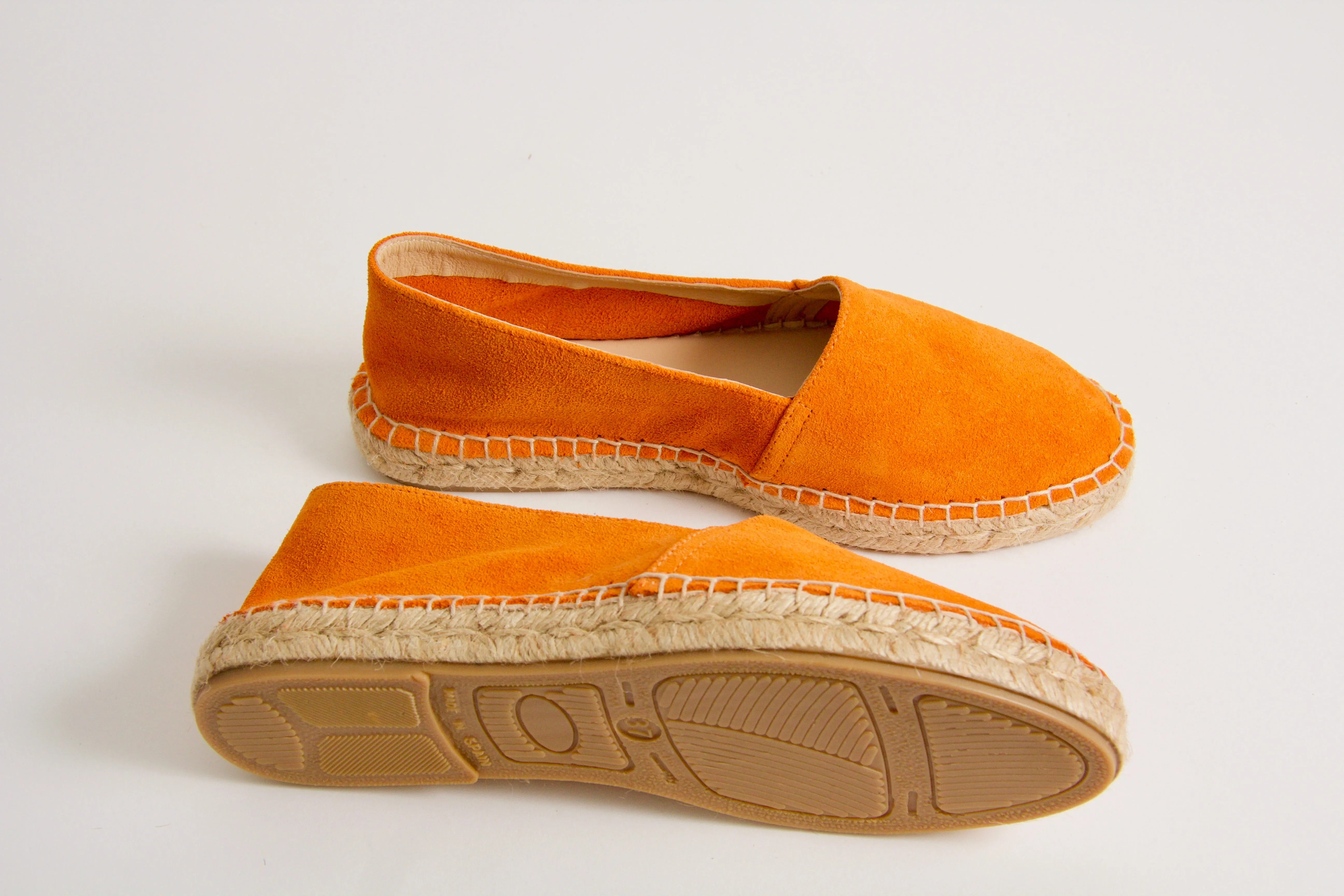 Vera Orange Suede Espadrilles