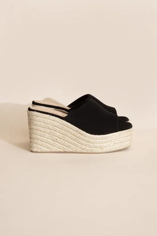 WEBSTER-20 Platform Wedge Slide Heels