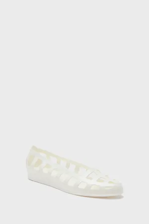 White Elli Ballerina Flats