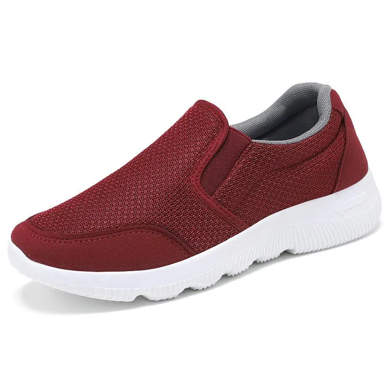 Women's flat slip on sneakers comfy walking slip resistant