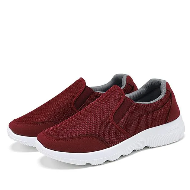 Women's flat slip on sneakers comfy walking slip resistant