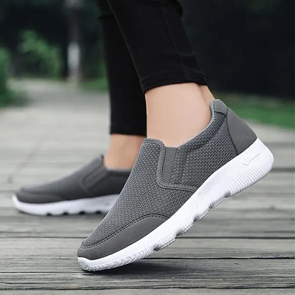 Women's flat slip on sneakers comfy walking slip resistant